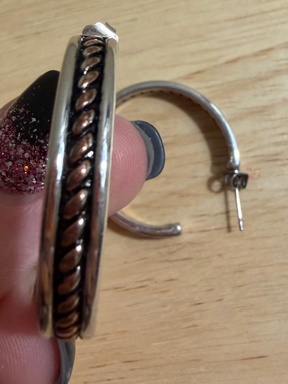 Montana West Silver and Copper Hoop Earrings